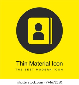 Phone book bright yellow material minimal icon or logo design