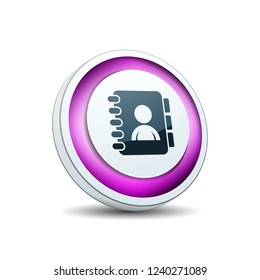 Phone book button illustration