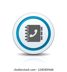 Phone book button illustration