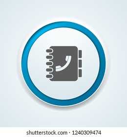 Phone book button illustration