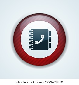 Phone book button illustration