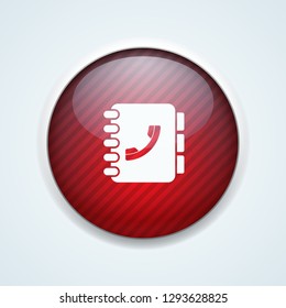 Phone book button illustration