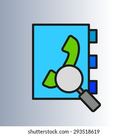 in the phone book, a color icon
