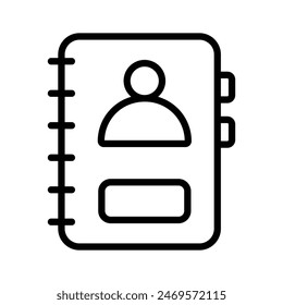 Phone book, contact book icon in trendy style, address book vector
