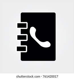 phone book contacts icon vector isolated