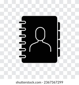 Phone book, contacts book or notebook  icon. Contact information, business partners, digital communication concept. Vector illustration.