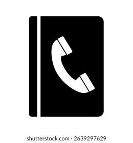Phone book — flat vector icon	