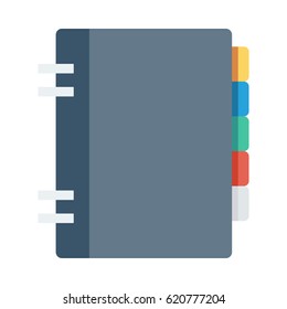 Phone Book Flat Vector Icon