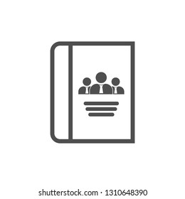 phone book with human icon