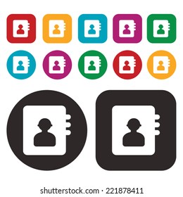 Phone book icon . Address Book icon