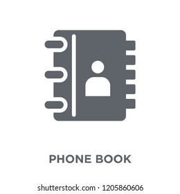 Phone book icon. Phone book design concept from Communication collection. Simple element vector illustration on white background.