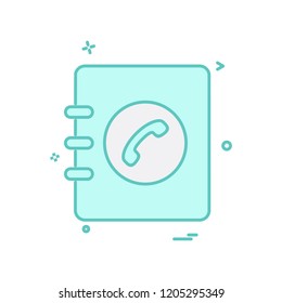 Phone book icon design vector