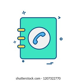 Phone book icon design vector