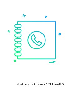 Phone book icon design vector 