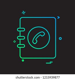 Phone book icon design vector