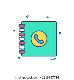 Phone book icon design vector 