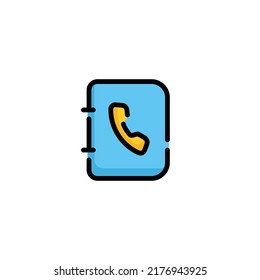 Vector de diseño de iconos de la libreta de teléfonos. Icono de contacto