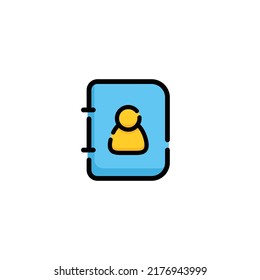 Phone book icon design vector. Contact icon