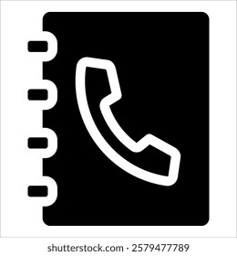 Phone Book Icon Element For Design