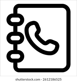 Phone Book Icon Element For Design