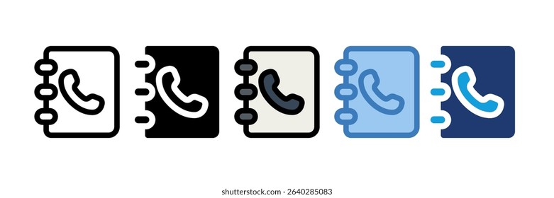 Phone Book Icon Element For Design