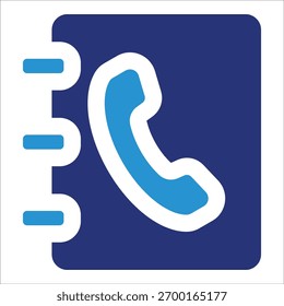 Phone Book Icon Element For Design
