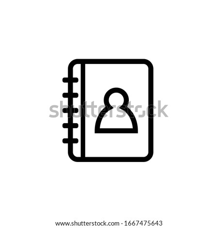 Phone Book icon in flat design style