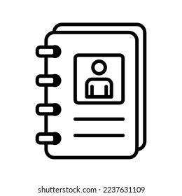 phone book icon flat trendy popular simple