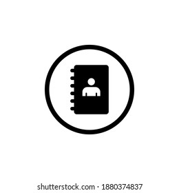 Phone book icon flat vector illustration