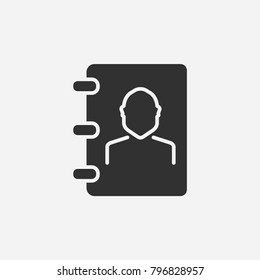 Phone book icon illustration isolated vector sign symbol