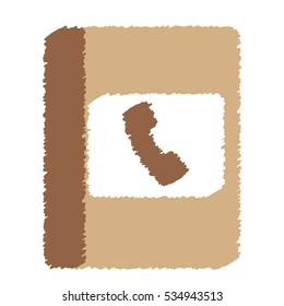 phone book icon image paint style vector illustration design 