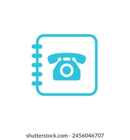 Phone book icon. Isolated on white background. 