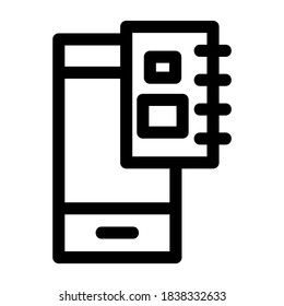 Telefonbuchsymbol oder Logo einzeln auf Zeichen, Vektorgrafik - hochwertige Vektorsymbole in schwarzem Stil
