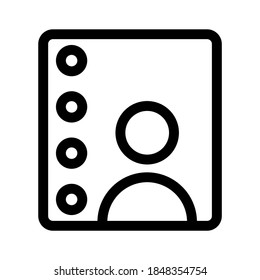 phone book icon or logo isolated sign symbol vector illustration - high quality black style vector icons
