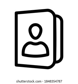 phone book icon or logo isolated sign symbol vector illustration - high quality black style vector icons
