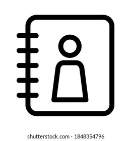 phone book icon or logo isolated sign symbol vector illustration - high quality black style vector icons
