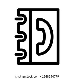 phone book icon or logo isolated sign symbol vector illustration - high quality black style vector icons
