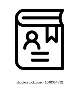 phone book icon or logo isolated sign symbol vector illustration - high quality black style vector icons

