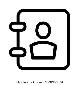 phone book icon or logo isolated sign symbol vector illustration - high quality black style vector icons
