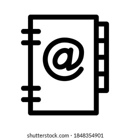 phone book icon or logo isolated sign symbol vector illustration - high quality black style vector icons
