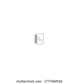 Phone book icon logo vector template illustration