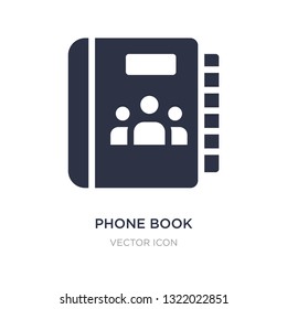 phone book icon on white background. Simple element illustration from Content concept. phone book sign icon symbol design.