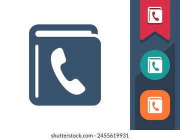 Phone Book Icon. Phonebook, Telephone, Contact List, Contacts. Professional, pixel perfect vector icon.