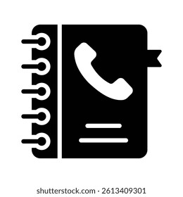 Phone book icon representing contact storage and communication