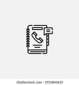 Phone book icon sign vector,Symbol, logo illustration for web and mobile