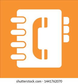 Phone book icon, stock vector illustration, EPS10.