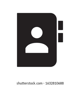 Phone book icon in trendy flat style design. Vector graphic illustration. Suitable for website design, logo, app, and ui. EPS 10.