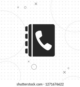 Phone book icon, vector best flat icon on texture background , EPS 10
