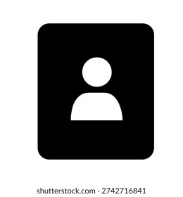 Phone book icon vector. Contact book Illustration sign. Contacts symbol. Book logo.