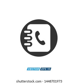 Phone Book Icon Vector Design Illustration 